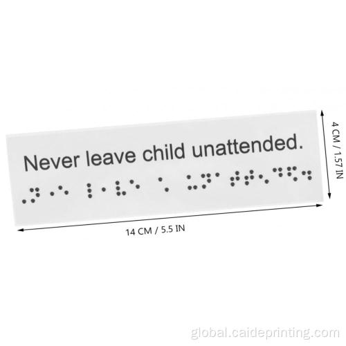 Pvc Braille Sign Braille Label